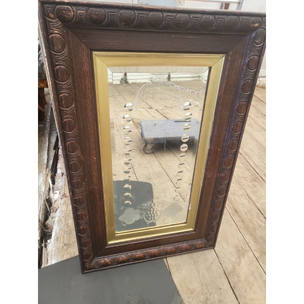 Wood Frame Large Mirror (32.5" x 20.5" Inches)