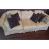 Image 2 : Neutral Floral  Upholstered 3 Seater Couch 92 w 32 h