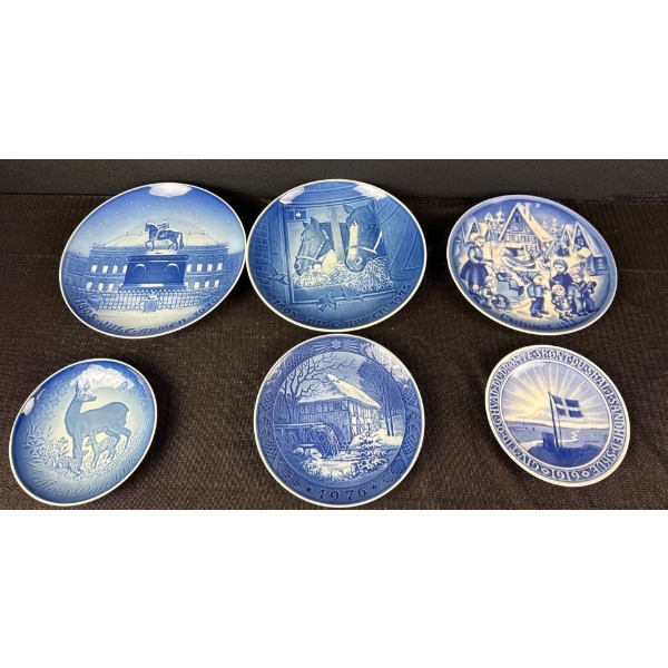 Set of 6 Decorative Plates - Royal Copenhagen, Copenhagen Porcelain, Norerest China
