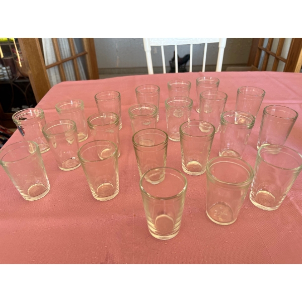 collection of small vintage glass 2 oz salmon servings 21 in total