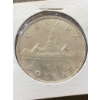 Image 1 : 1953 Canada Silver Dollar Featuring Voyageurs and Queen Elizabeth II Effigy
