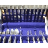 Image 2 : Cutlery Box 17 W, 12 D, 6.5 T & Flatware: Community Plate, SCC, Rogers Bros., W.M Rogers, R.Wallace 