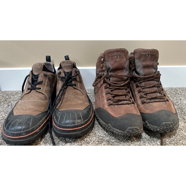 Set of 2 Mens Shoes - AllRounder Size US 11.5  & Clarks Size US 11M