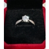 Image 2 : 1ct Round Moissanite with 34 Moissanite Chips Set in Sterling Silver Ring