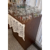 Image 2 : Bar Cart On Wheels w/two cupboards Stacked with Vintage Mugs & Collector Cups  33"w x 22"d x 40"tall