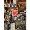 Image 4 : largest assortment of nuts bolts several small electric motors tape keyrings levels locks nails