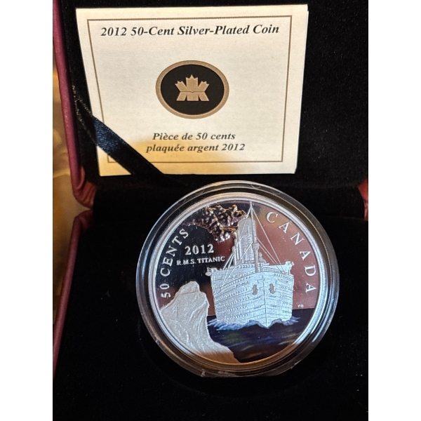 2012 50c R.M.S.Titanic - Silver-Plated Coin