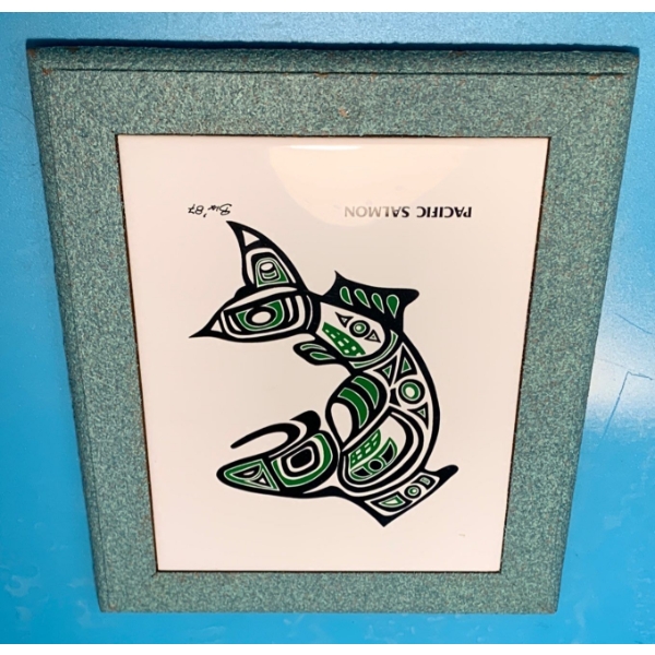 First Nation Tile Art 8x10 Pacific Salmon