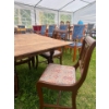 Image 2 : Solid Oak Antique Table L42 W42 H28 With 4 Beautiful Chairs L15 W17 H34