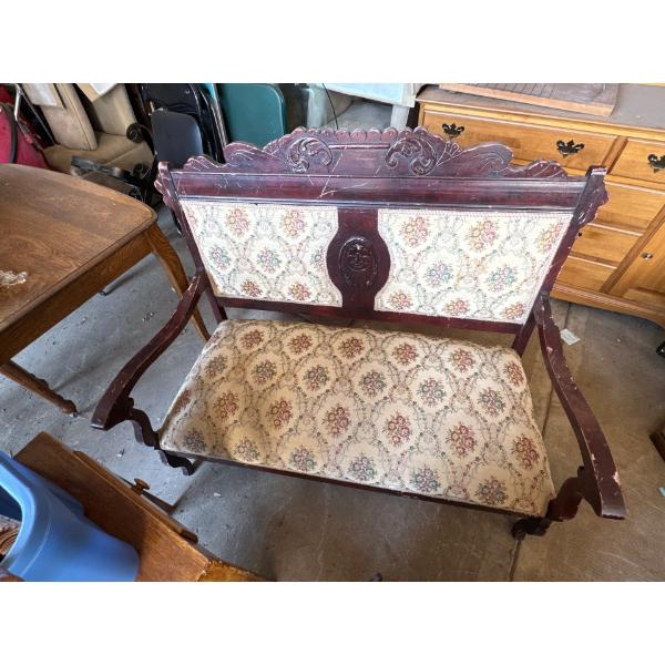 Patterned Wood Sofa