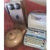Vintage Hand Crank Phone 20 T, Copper Kettle 10" Diameter Bottom,  Brother Prestige 888 Typewriter 