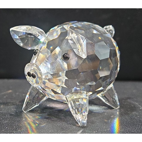 Swarovski Crystal Pig (2"T & 3"L)