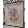 Image 2 : Framed Blue Bird Blackfoot Artwork By V. Zach