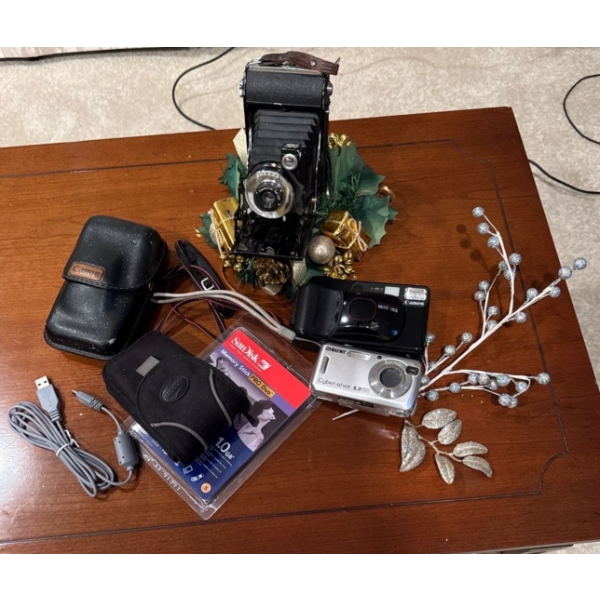 Vintage Cameras and 1 GB SD Card