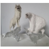 Image 1 : Lord Of The Ice Majestic Polar Bear & Cry Of The North Sculptures  Franklin Mint Exculsive 