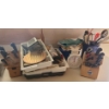 Image 1 : Knife Blocks w Knives, Utensils, Cutlery, Soehnle Food Scale, Mixing Bowls & more