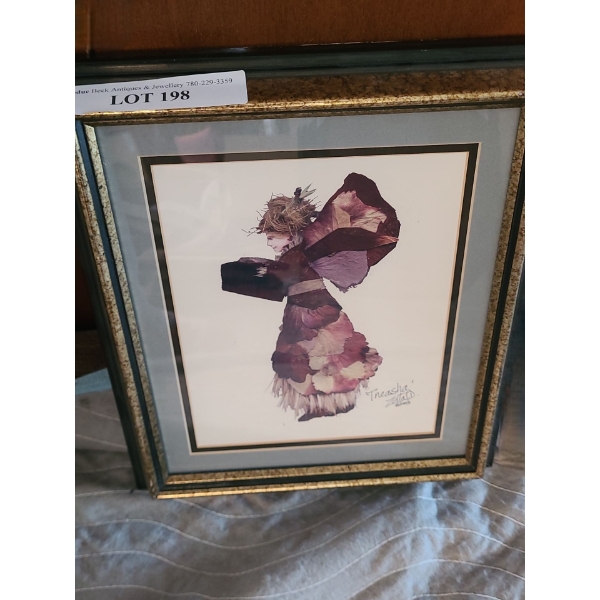 Faerie Influence Tneasha Petal Print Framed & Under Glass 12 w 14 h