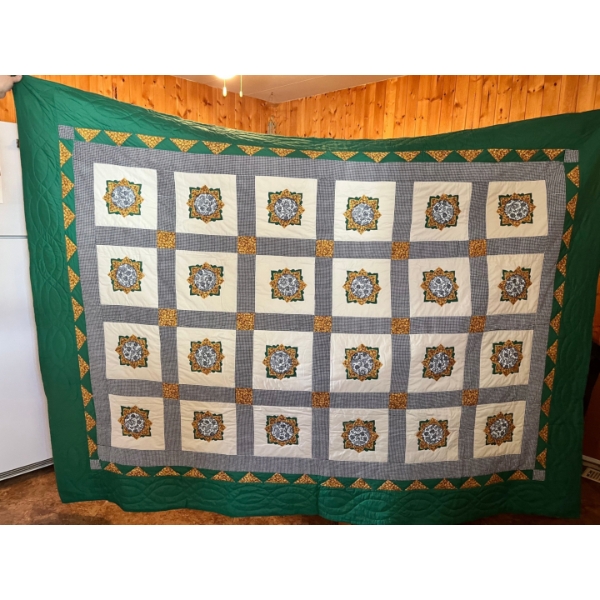 Queen size. Wall hanging, or quilted comforter