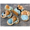 Pendelfin Blue Sleeping Rabbits: 'Snuggles', 'Snuggles', 'Parsley', 'Twins', 'Robin'