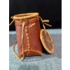 Image 9 : Birch Bark Bag (9"w x 7"tall)w/Indigenous Bead Work & Wooden Handle Paring Knife