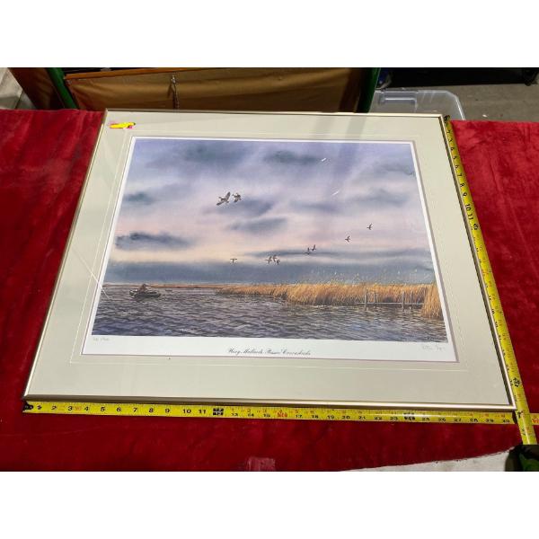 "Wary Mallards" Print  by Peter Lyon (24.5" x 19.65" Before Frame)