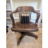 Image 1 : Wooden Swivel Bankers Chair with Shakespeare Volumes