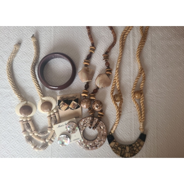 Fashion Jewelry Including: Rope Necklaces, Wood Bracelet, Earrings and More!