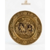 Image 3 : Vintage Embossed Brass Wall Plates Detailed Tavern Or Pub Scenes, The Mid-20th Century ENGLAND 14''