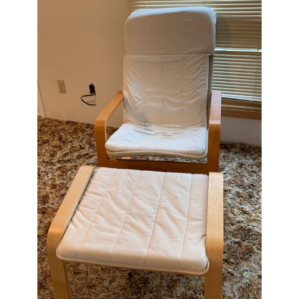 IKEA Chair With Foot Stool