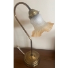 Image 3 : Fogged Glass Lily Table Lamp 16T w/ A Travellors Keepsakes/ Souveniers 