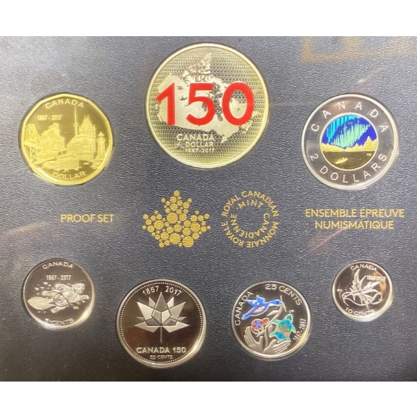 2017 Canada 150th Anniversary Proof Set Fine Silver Dollar 23.17 Grams