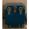 Antique Mystery Trunk - 19x18x23 Surprise Contents (needs key)