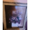 Image 4 : Selection of Framed Wall Art Prints & Painted Purple Roses.  Roses 20 w 24 h