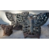 Image 1 : 3 Cast Iron Garden Ornaments - Butterflies 10T