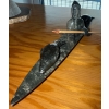 Image 4 : Inuit Soapstone Carvings Depicting A Sportsman /Hunter In A Kayak Fish 8L