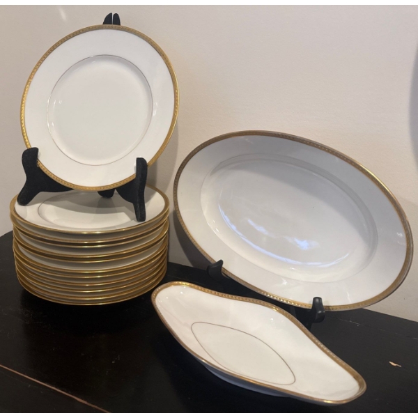 Vintage LImoges Porcelain Dinnerware Collection - Plates & Platters