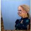 Colorful Oil On Board Portrait Of A Stressed Lady By Elysia Tegart 26x31
