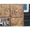 Image 3 : Copper Toned Metal Framed Mirror ( 65"W x 50"H) and Metal Swirl Wall Art (31"H)