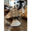 Image 2 : authentic conch, shells 4 in total with giant snail shell and small shell sailboat.