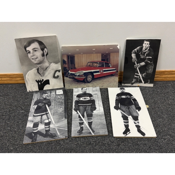 Vintage Montreal Canadiens Memorabilia Featuring Key Players and Car Decor