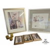 Image 1 :  collection features framed art prints, including one titled "Veiled Flowers" by artist Brent Height