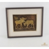 Image 9 : Framed Metallic Art Pieces Feature Wildlife Designs Including Bison And Moose 16''*13'' INCHES.