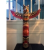 Image 1 : Hand Carved Small Indigenous Totem Pole H41" W28" D7" Amazing Collectable For Any Space. 