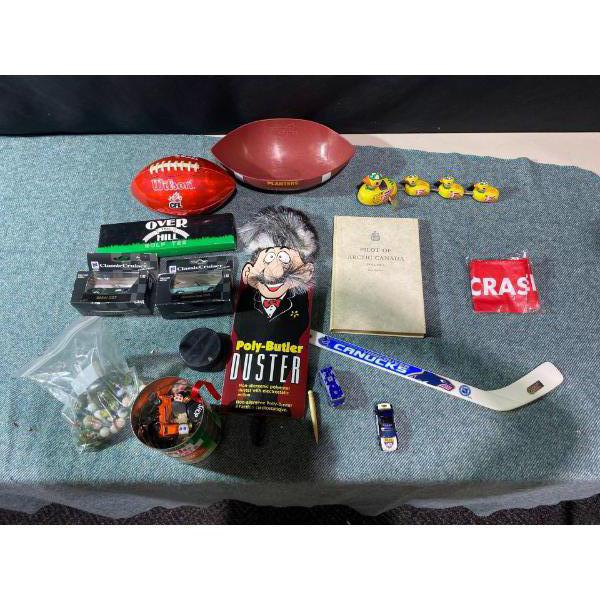 Collectables & Cruisers: Tin of Cuff Links & Marbles, Die-cast Cars & Football 
