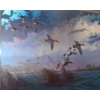 Image 2 : Ducks Foil Picture 23 X 19, Framed Under Glass 