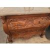Image 1 : Wooden Dresser 39.5 W, 20 D, 33 T w/ Marble Top and 2 Drawers