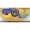 Image 2 : Household Items Including Wooden Hangers, Glassware, and Ceramic Trivets