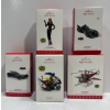 Image 1 : Batman- Batmobile, Batcycle, Batcopter, CatWoman Hallmark Ornaments