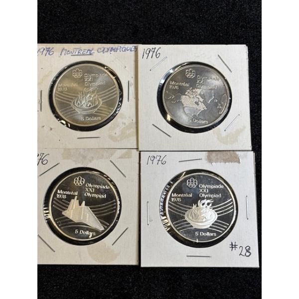  1976 Silver .925 $5 Olympic Coins x4 96.2 g great addition to your silver stack.