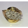 Image 1 : One Lady's Diamond Cluster Ring 14K YG, Weighs 6.5g 